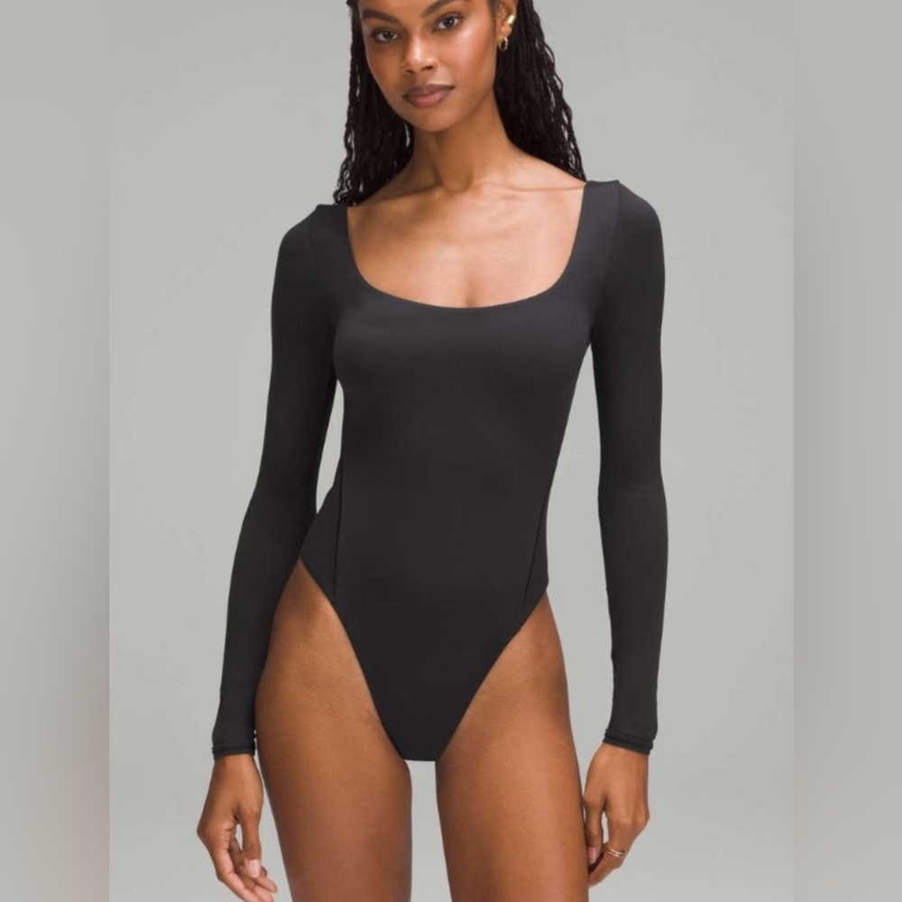 Lululemon Wundermost Nulu Square-Neck Long-Sleeve Bodysuit S